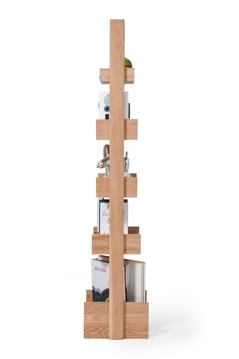 Wooden Five-Shelf Freestanding Bookcase | Wireworks Bookie | Woodfurniture.com