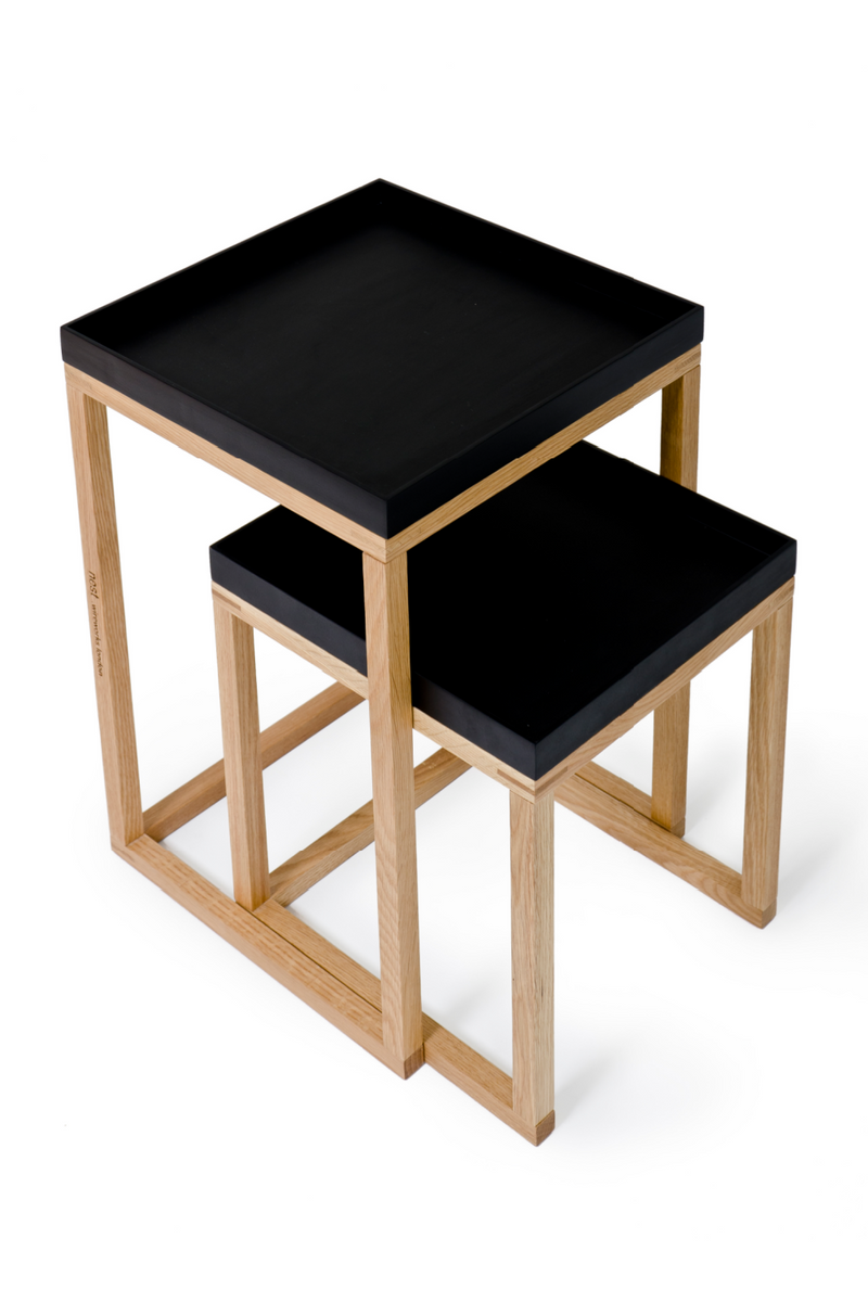 Wooden Nesting Side Table Set | Wireworks | Woodfurniture.com