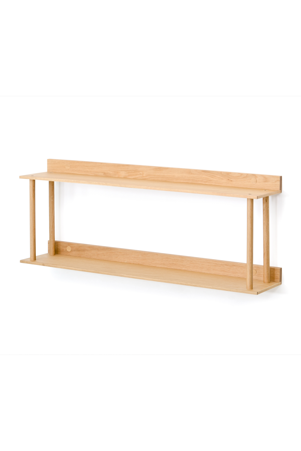 2 Level Wooden Wall Shelf | Wireworks Platform 2 | Woodfurniture.com