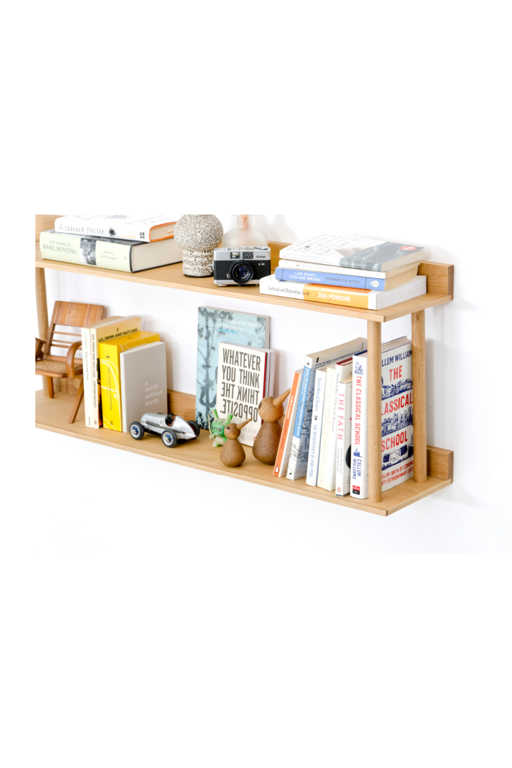 2 Level Wooden Wall Shelf | Wireworks Platform 2  | Woodfurniture.com