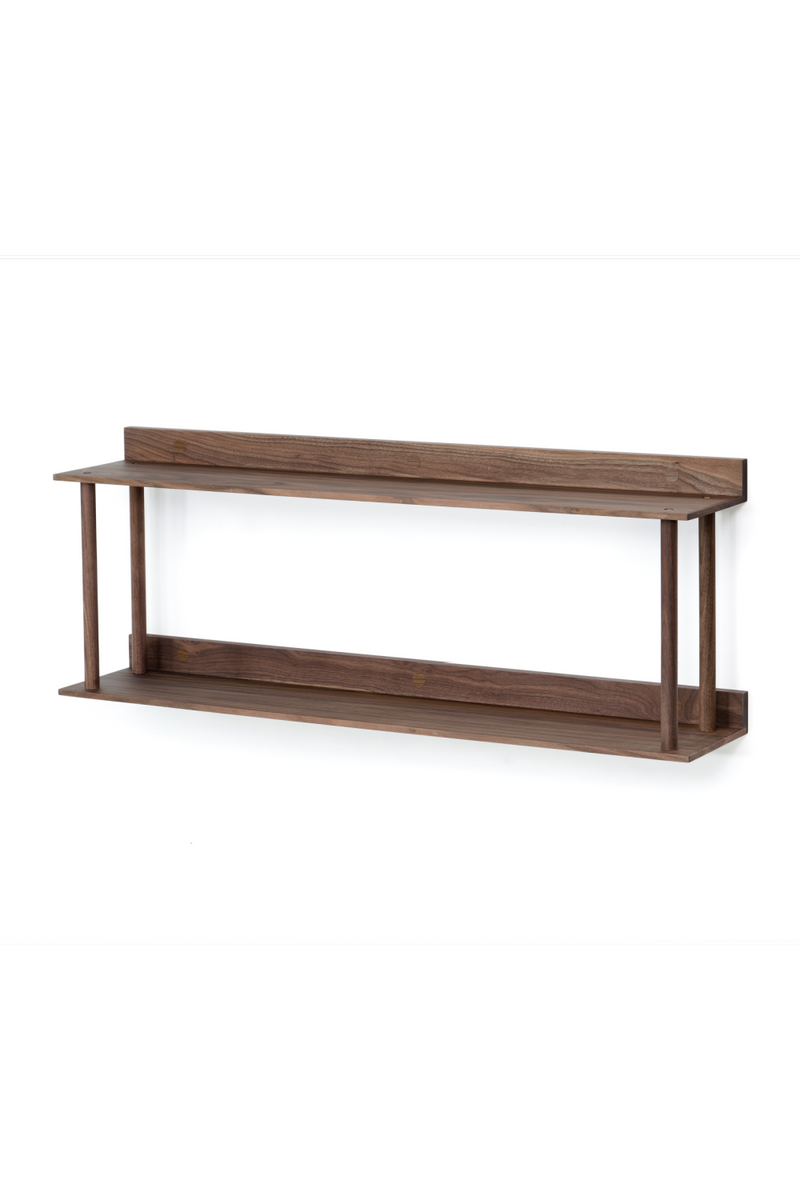 2 Level Wooden Wall Shelf | Wireworks Platform 2 | Woodfurniture.com