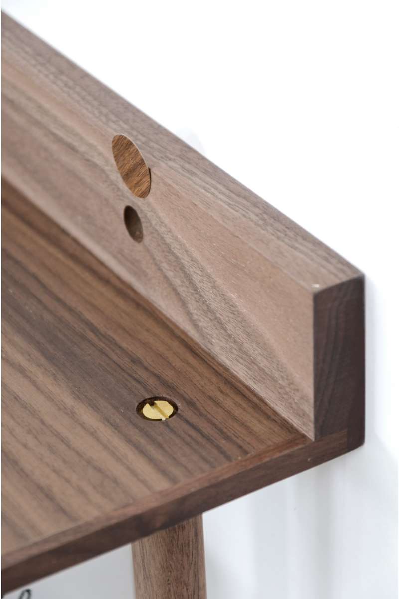 2 Level Wooden Wall Shelf | Wireworks Platform 2 | Woodfurniture.com