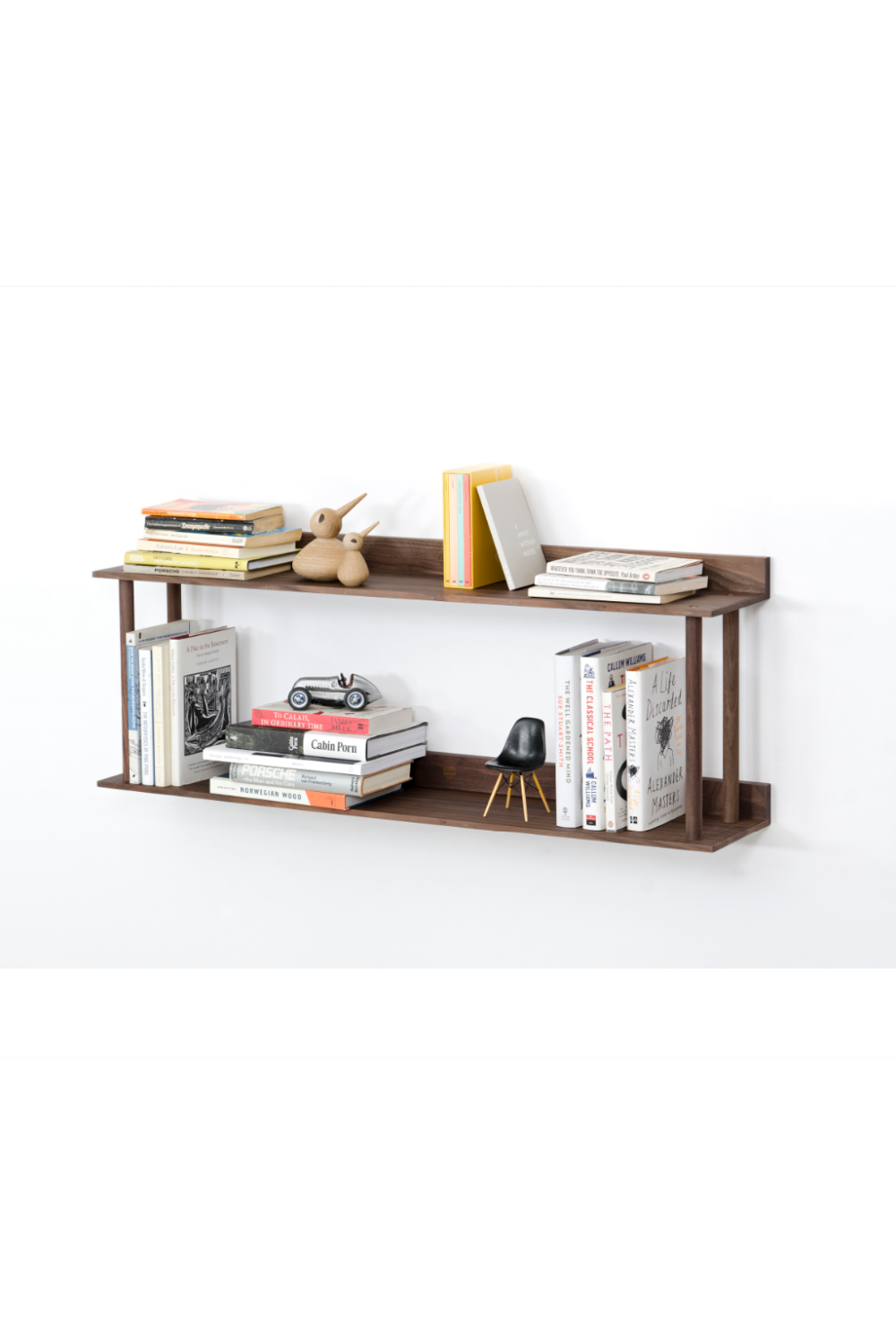 2 Level Wooden Wall Shelf | Wireworks Platform 2 | Woodfurniture.com