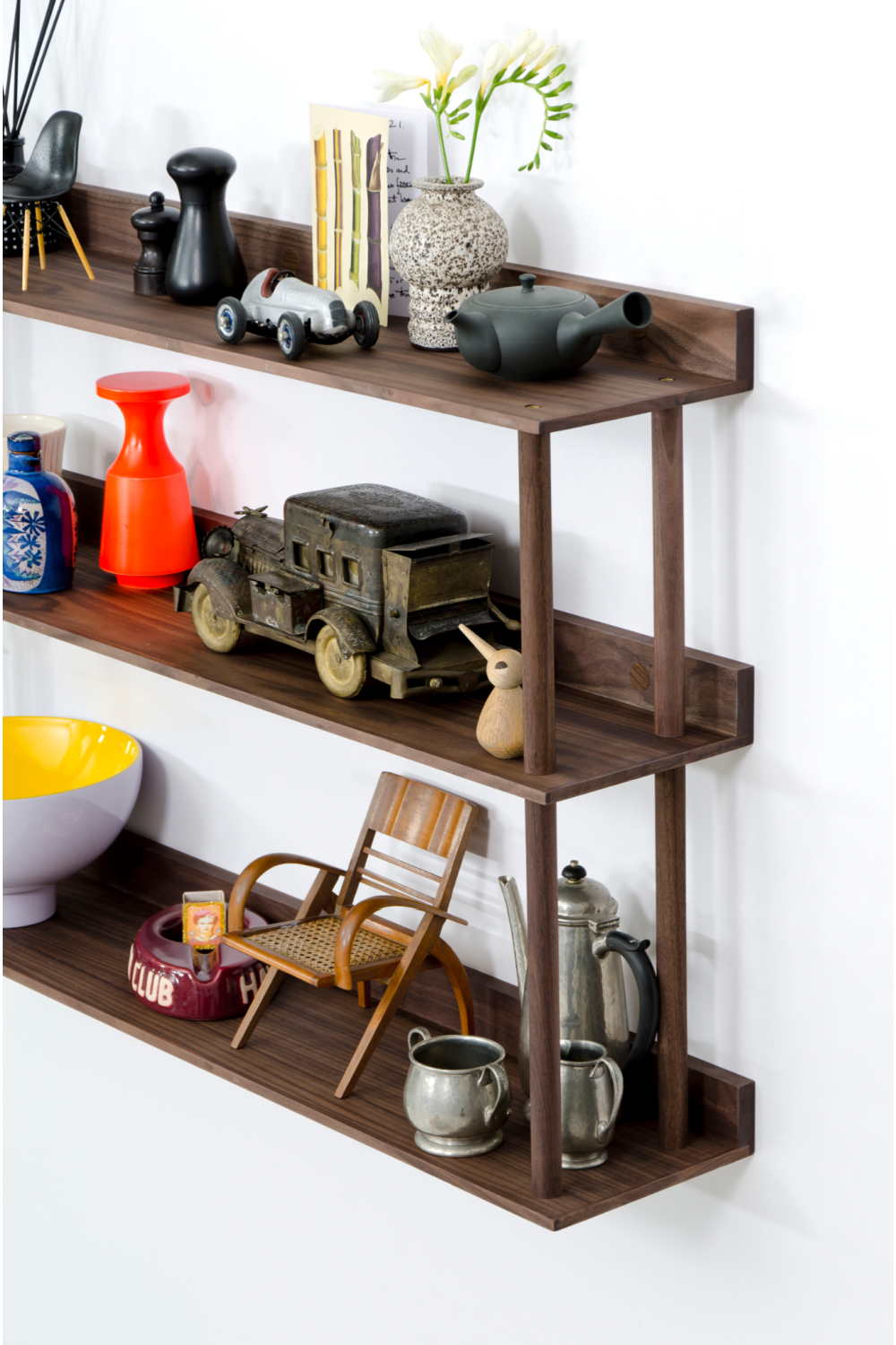 3 Level Wooden Wall Shelf  | Wireworks Platform 3 | Woodfurniture.com