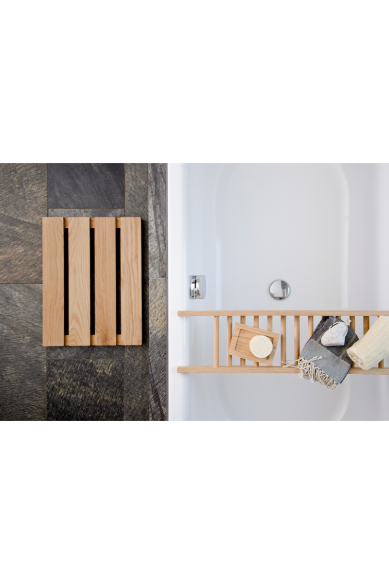 Oak Duckboard Bath Mat | Wireworks Apartment | Woodfurniture.com