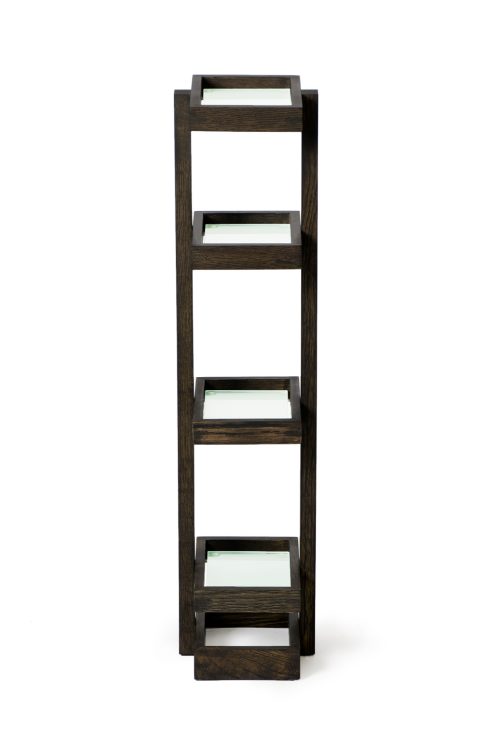 Freestanding Oak Bathroom Storage Tower | Wireworks Mezza | Woodfurniture.com