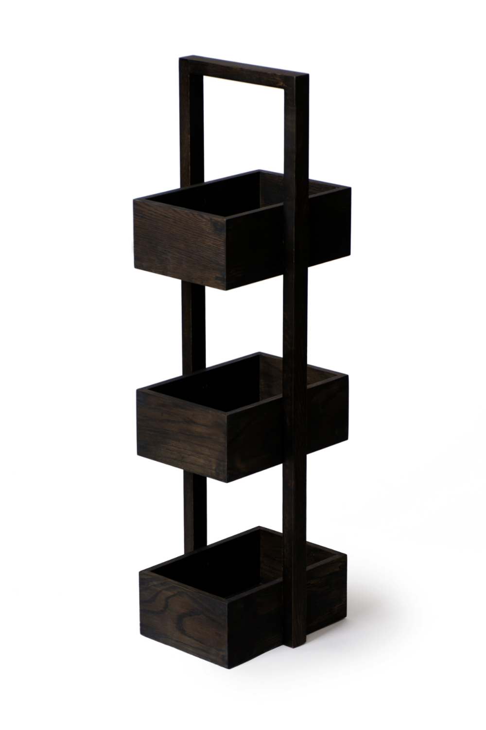 3 Tray Oak Storage Caddy | Wireworks Mezza | Woodfurniture.com