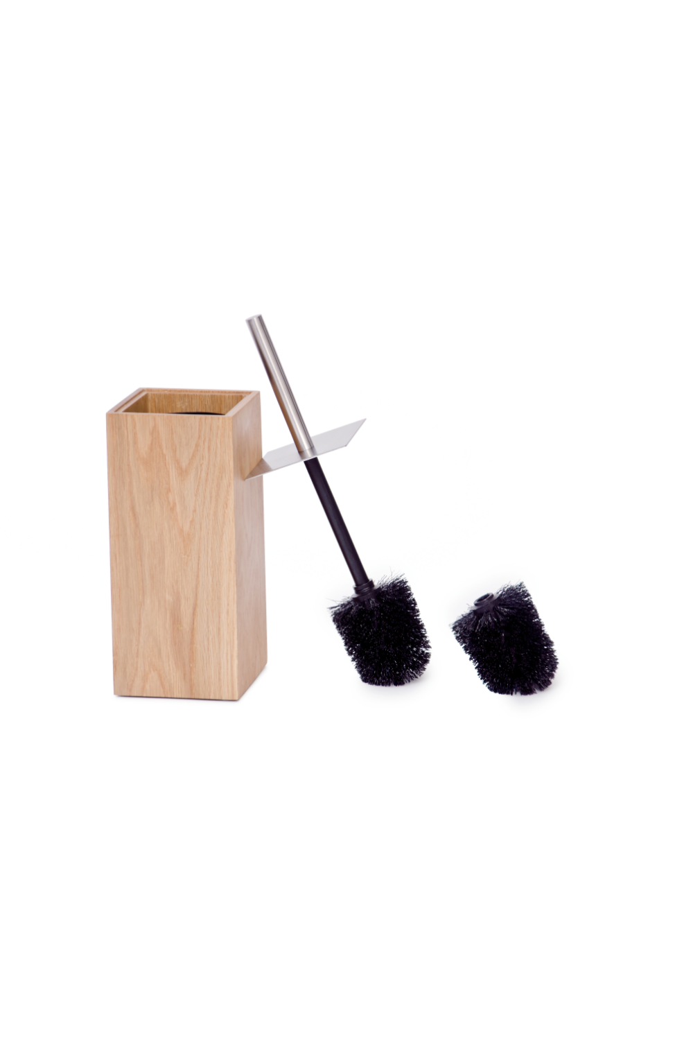 Oak Square Toilet Brush | Wireworks Mezza | Woodfurniture.com