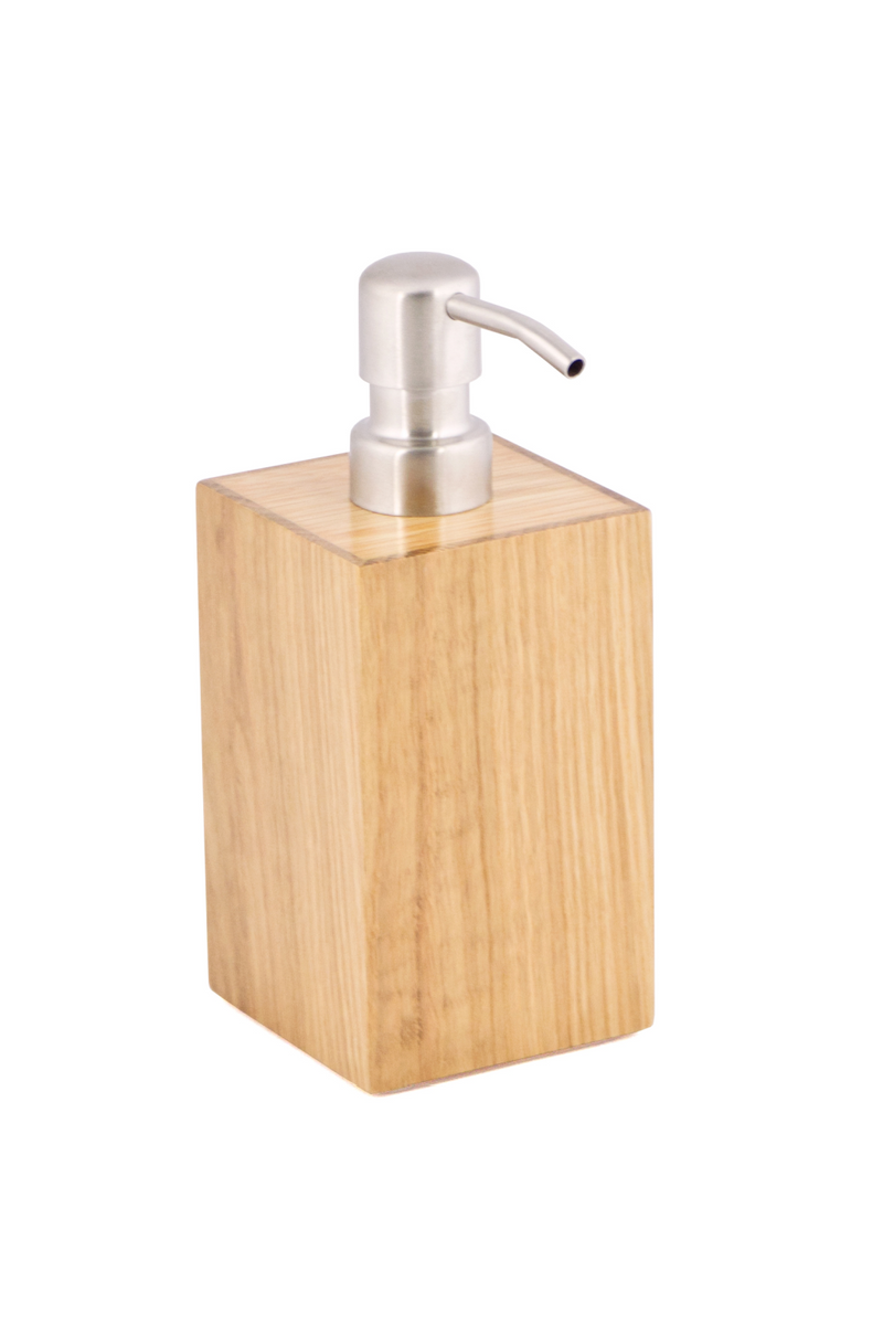 Square Oak Soap Dispenser | Wireworks Mezza | Woodfurniture.com