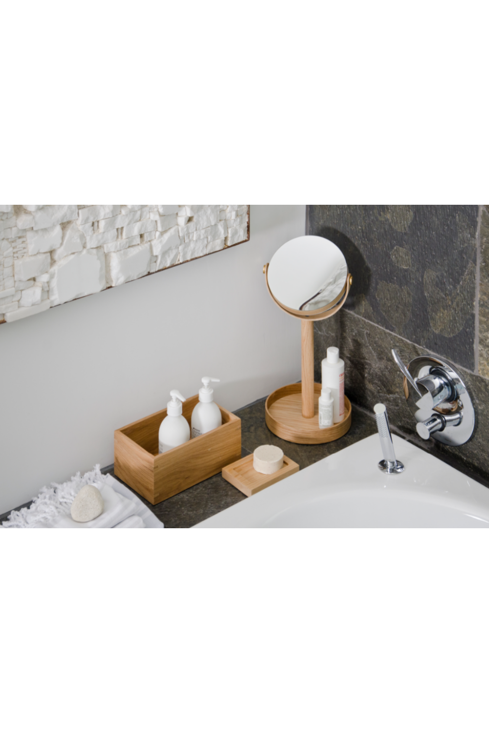 Rectangular Oak Soap Dish | Wireworks Mezza | Woodfurniture.com