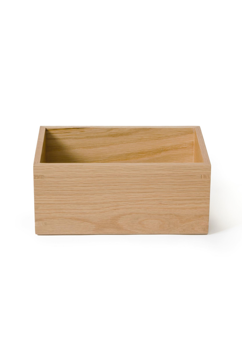 Rectangular Oak Bathroom Storage Box | Wireworks Mezza | Woodfurniture.com