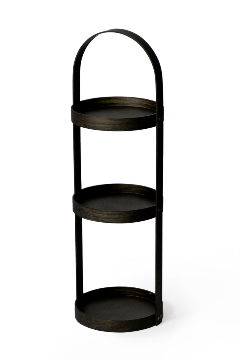 3 Tier Round Wire Shower Storage Tower Black - Made By Design