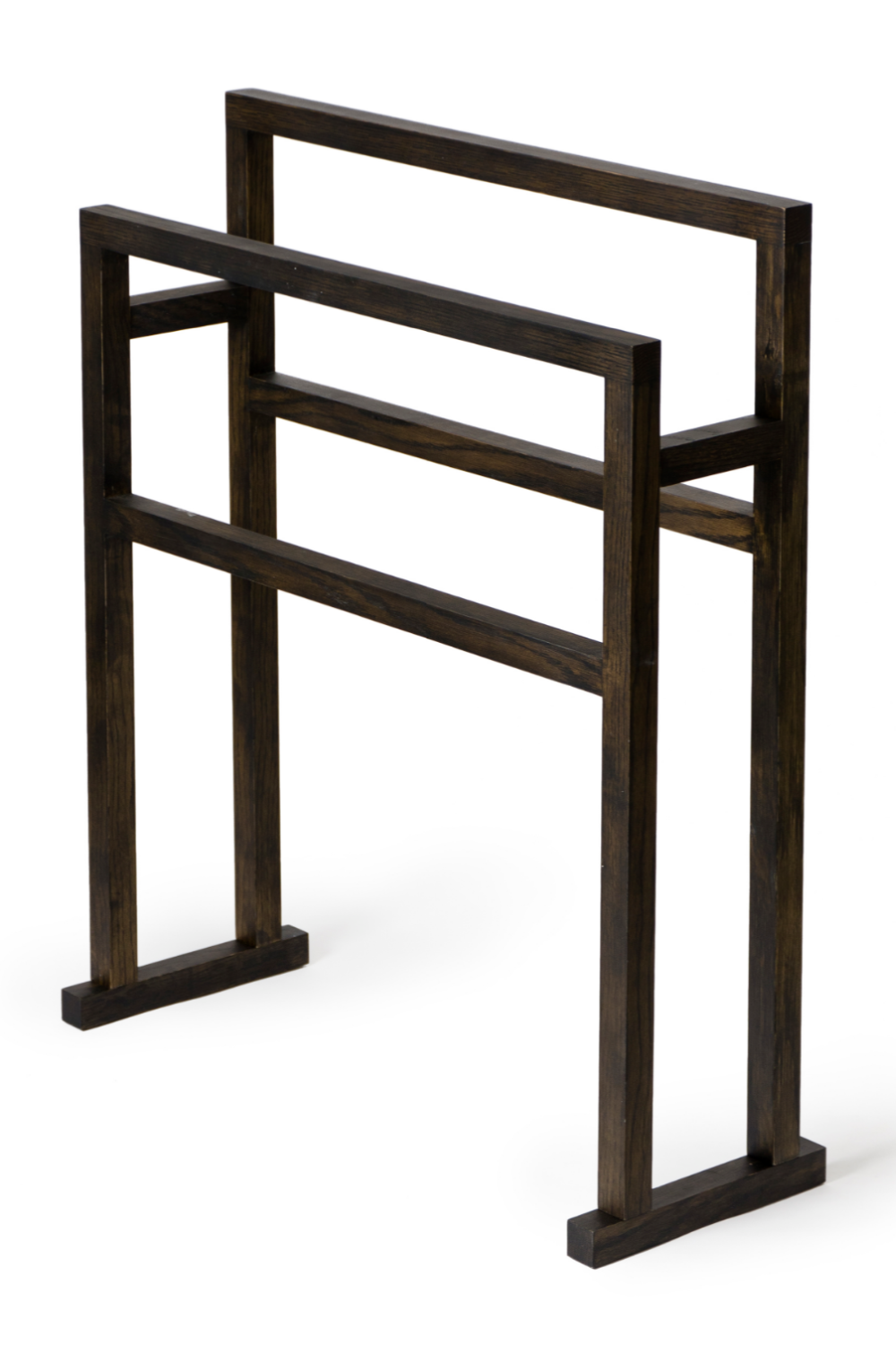 Oak Standing Towel Holder - L | Wireworks  Mezza Grande | Woodfurniture.com