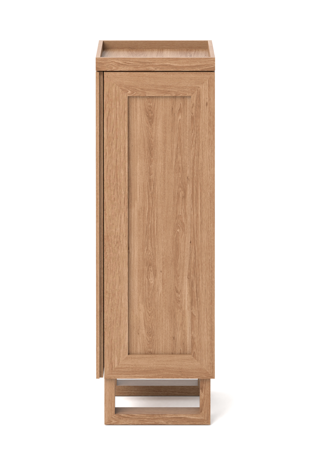 Oak Bathroom Cabinet with Ribbed Glass | Wireworks Tallboy Mezza | Woodfurniture.com