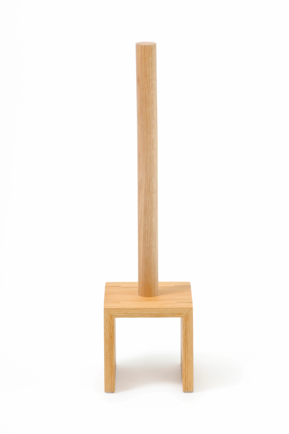 Oak Standing Toilet Paper Holder  | Wireworks Cosmos | Woodfurniture.com