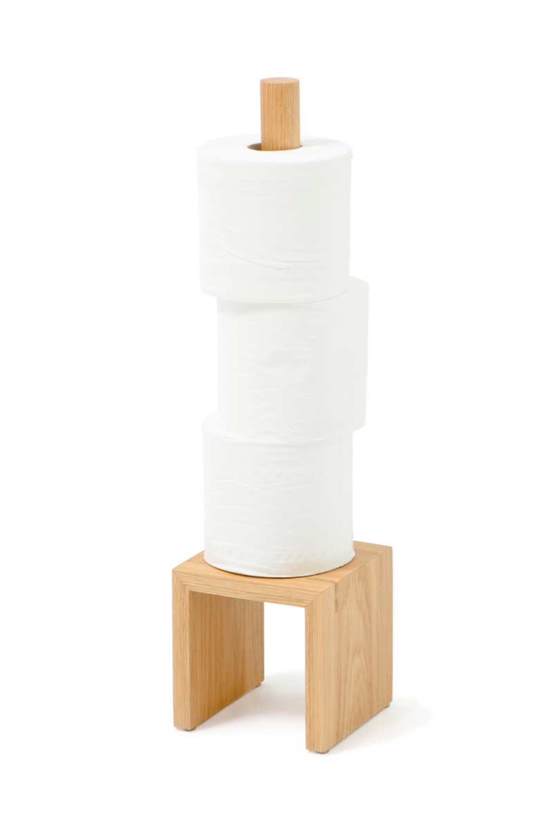 Standing Log Toilet Paper Holder