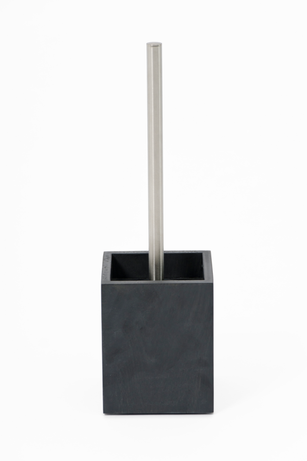 Oak Square Toilet Brush Holder Set | Wireworks Cosmos | Woodfurniture.com