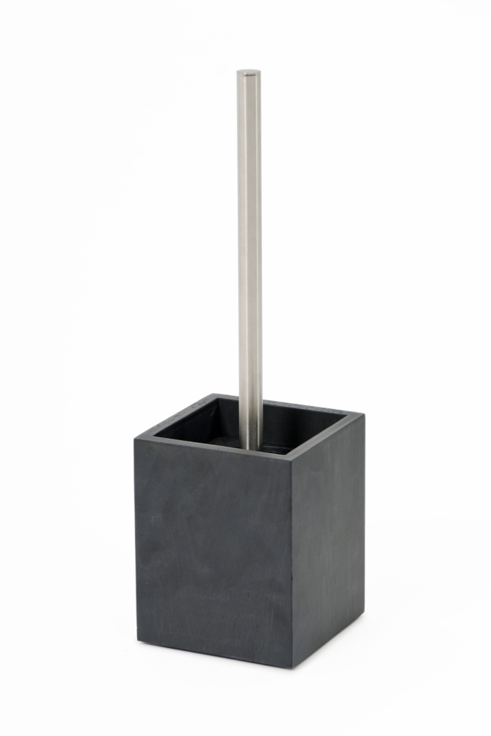 Oak Square Toilet Brush Holder Set | Wireworks Cosmos | Woodfurniture.com