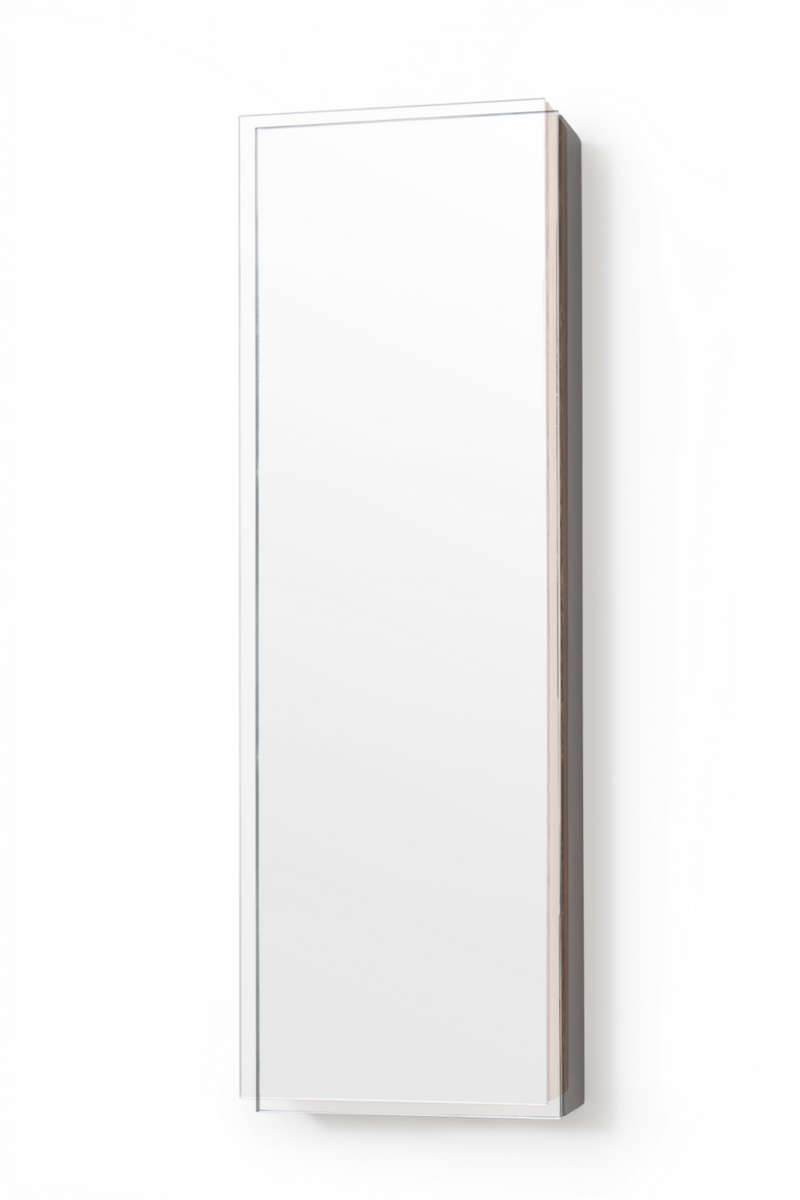 Oak Vertical Bathroom Cabinet with Mirror | Wireworks 800 Zone |  OROA TRADE