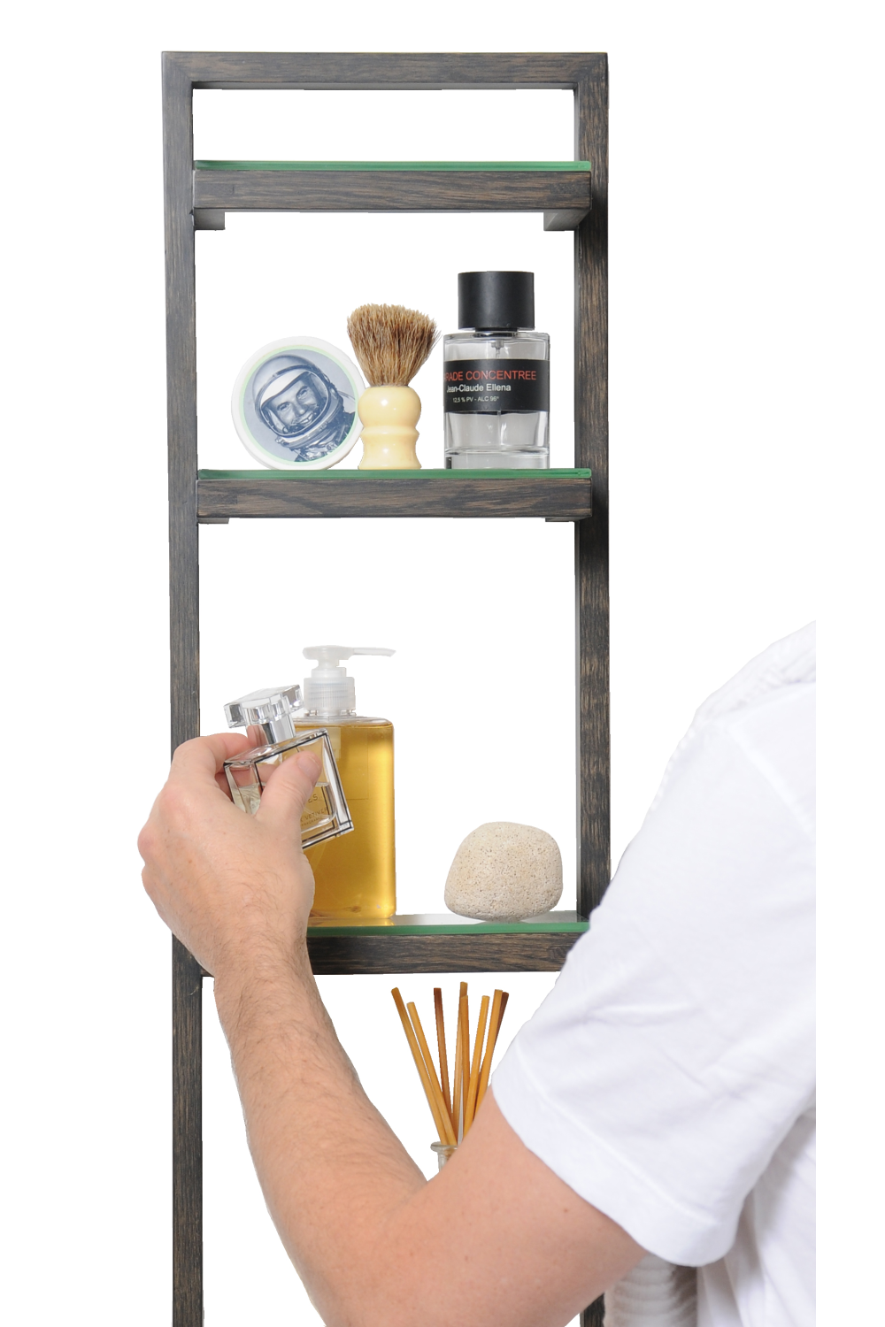 Oak Bathroom Wall Shelf | Wireworks Zone | Woodfurniture.com