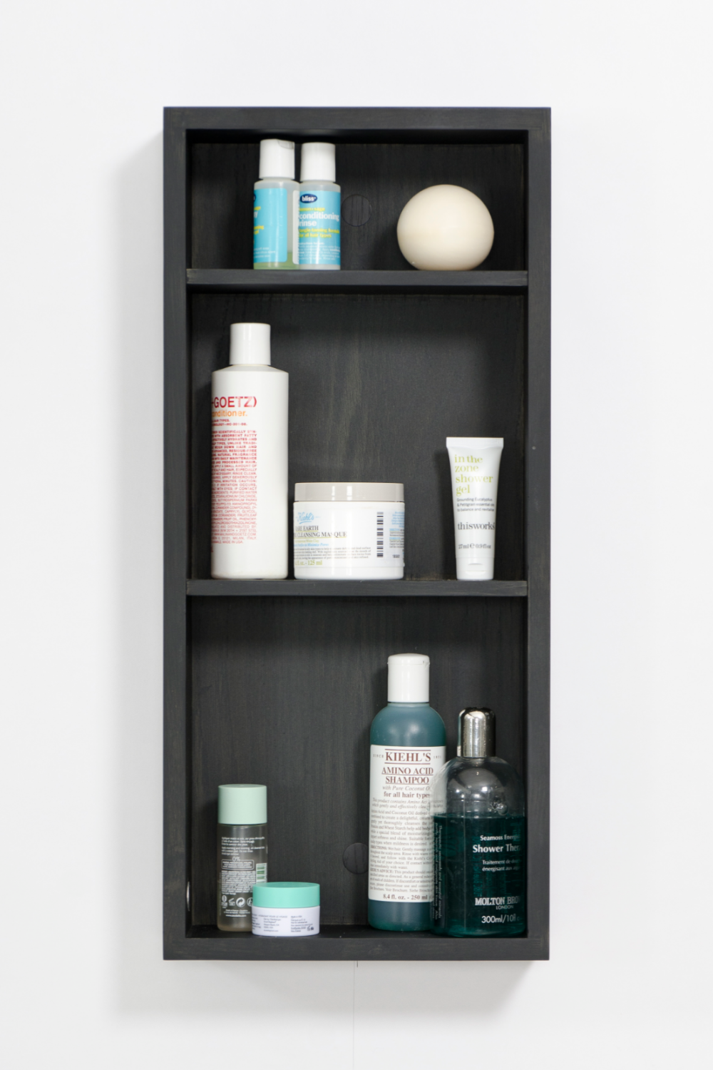 Oak Wall Mounted Bathroom Shelf | Wireworks Slimline | Woodfurniture.com