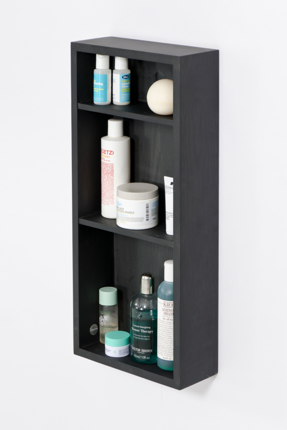 Oak Wall Mounted Bathroom Shelf | Wireworks Slimline | Woodfurniture.com