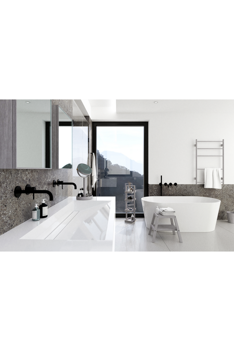 Oak Bathroom Cabinet with Mirror | Wireworks Slimline | Woodfurniture.com