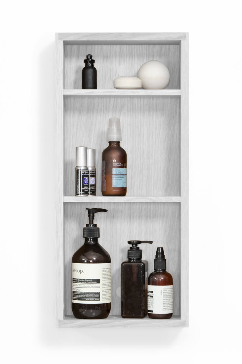 Oak Wall Mounted Bathroom Shelf | Wireworks Slimline | Woodfurniture.com