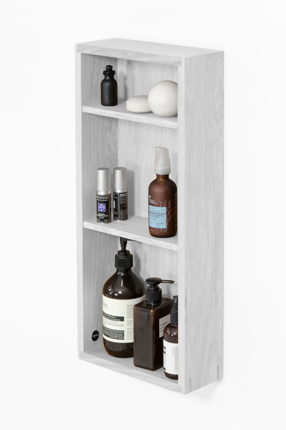 Oak Wall Mounted Bathroom Shelf | Wireworks Slimline | Woodfurniture.com