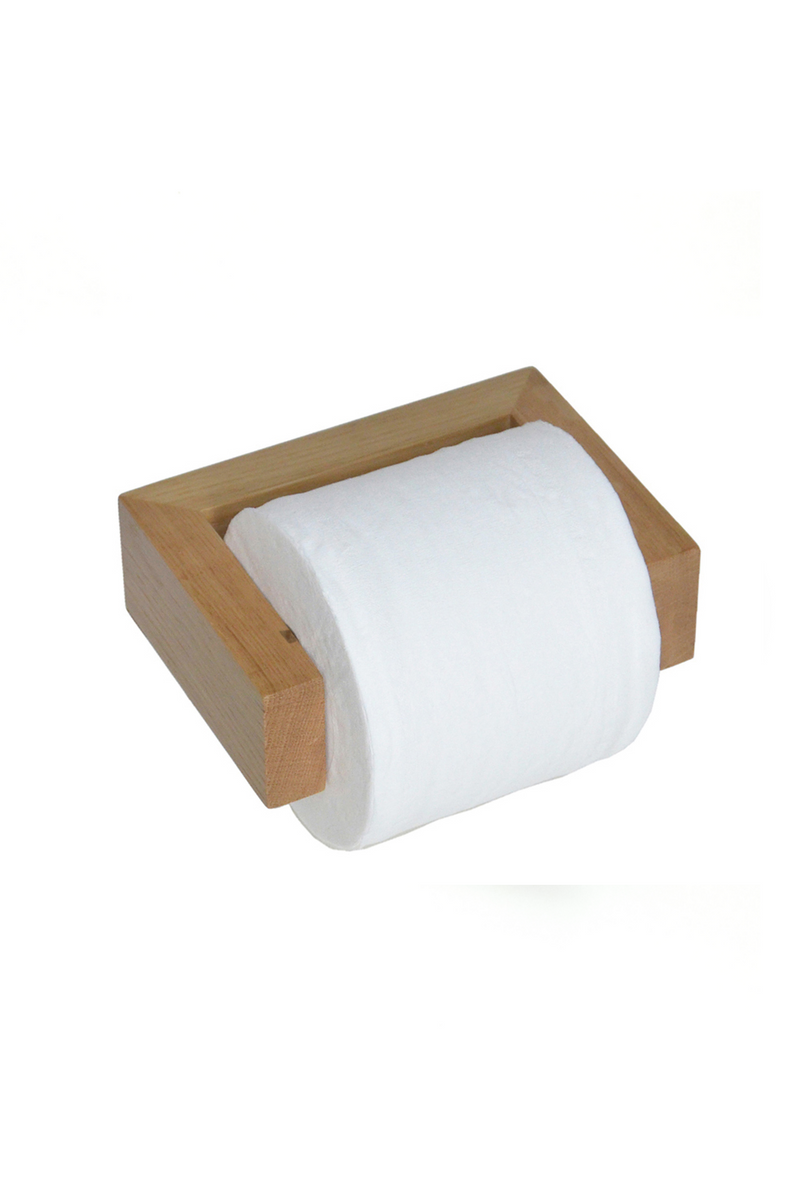 Oak Wall Toilet Roll Holder | Wireworks | Woodfurniture.com