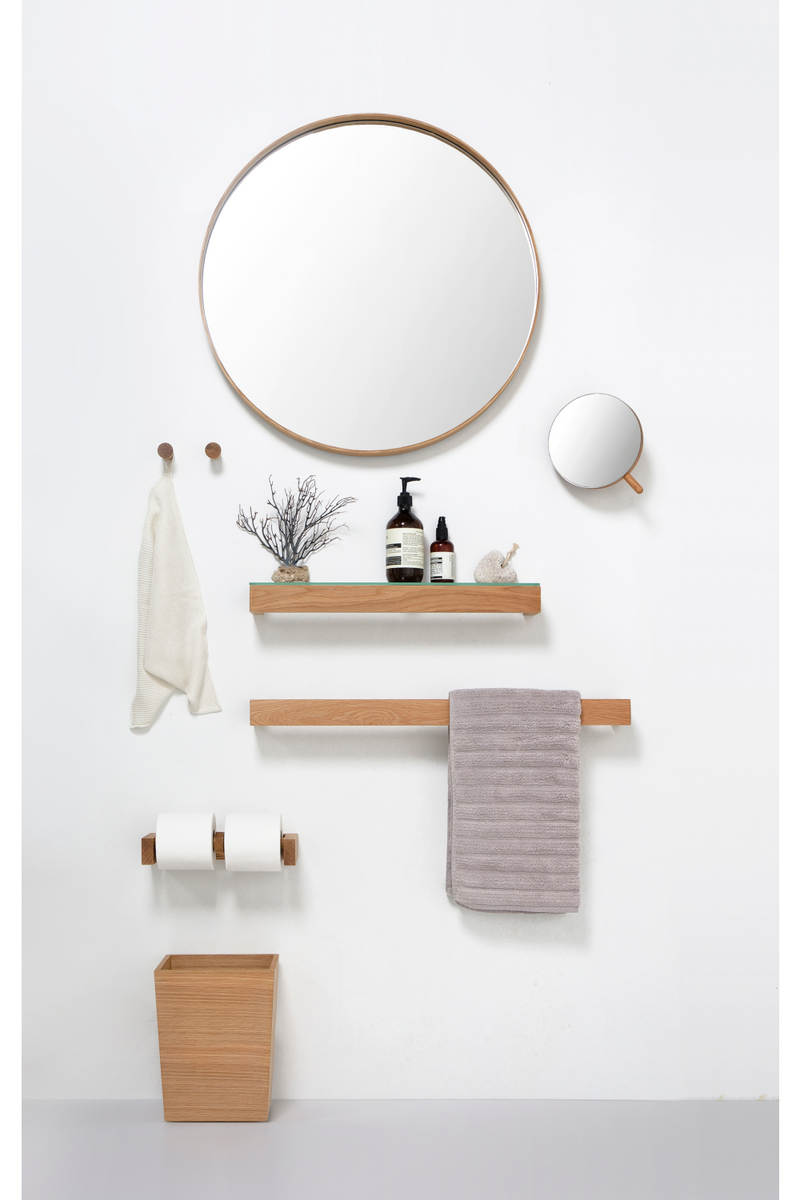 Oak Wall Magnifying Vanity Mirror | Wireworks | Woodfurniture.com