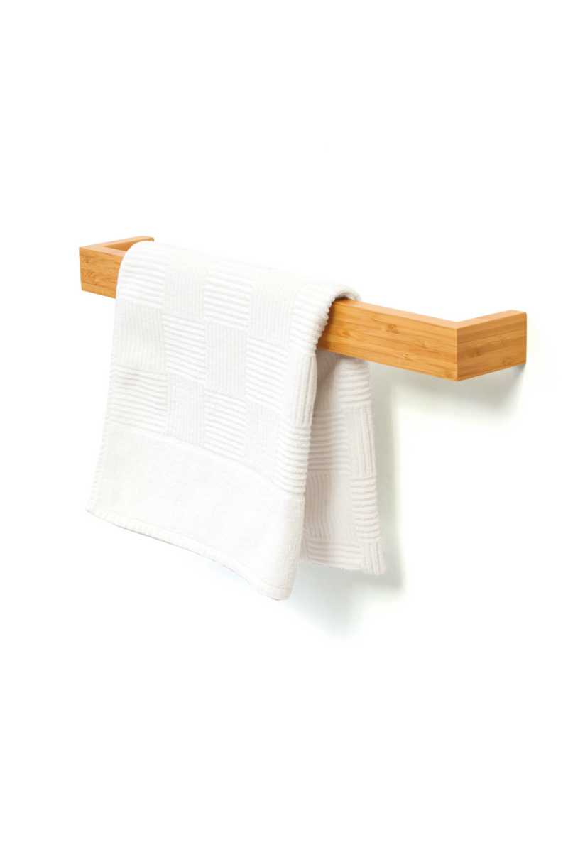 Bamboo Bathroom Towel Bar - 23” | Wireworks Rail | Woodfurniture.com