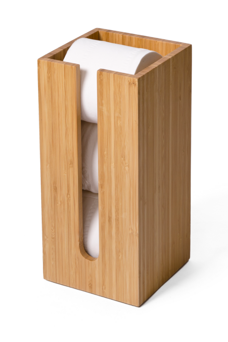 Bamboo Toilet Paper Storage Organizer | Wireworks Arena | Woodfurniture.com