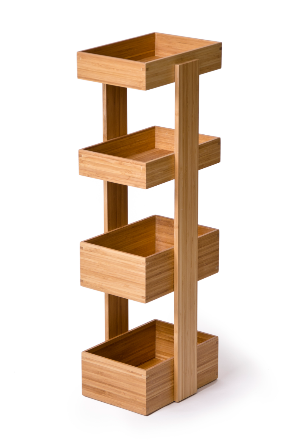 4 Tray Bamboo Storage Caddy | Wireworks Arena | Woodfurniture.com