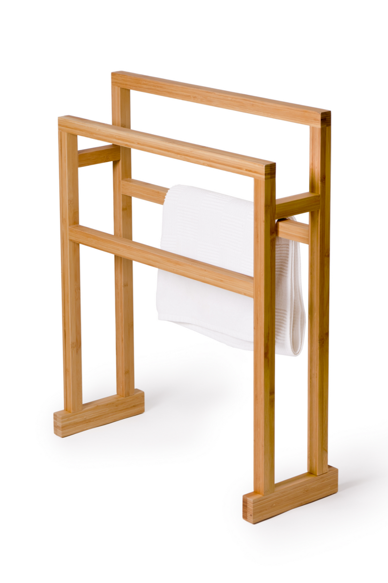 Bamboo Standing Towel Holder - S | Wireworks Arena | Woodfurniture.com