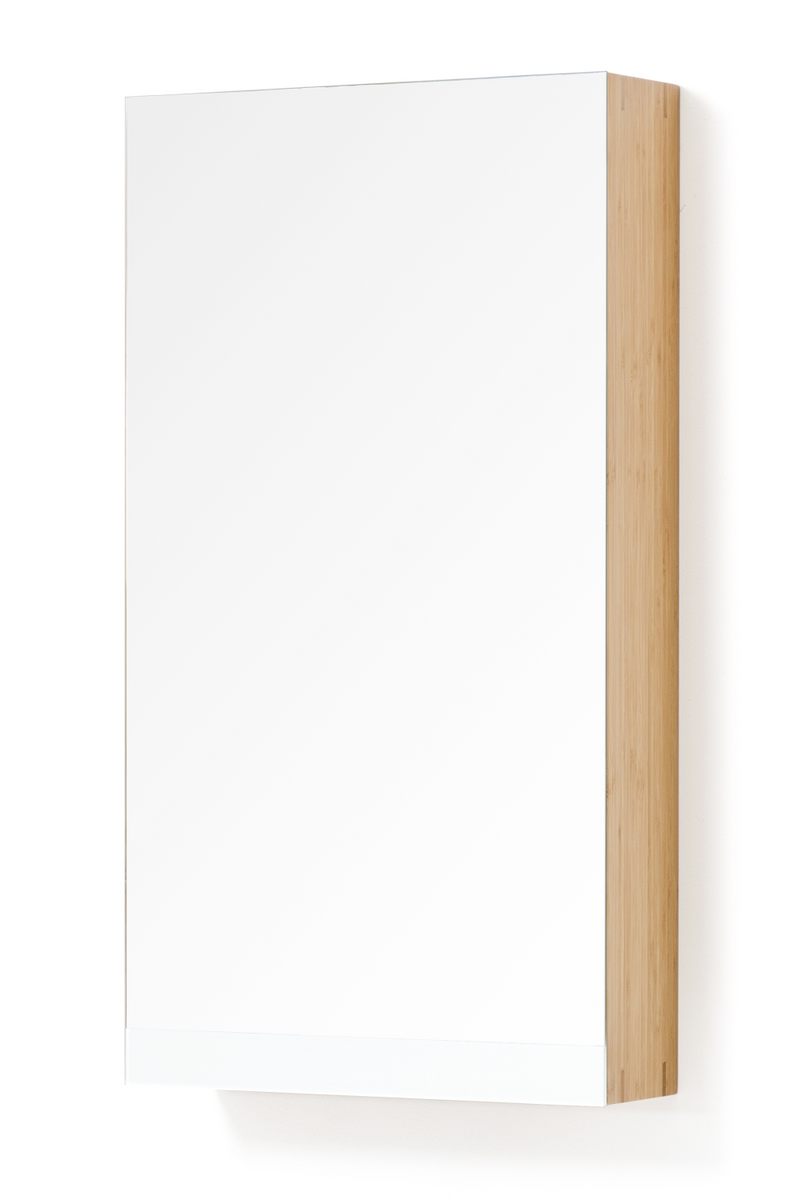 Bamboo Bathroom Cabinet with Mirror | Wireworks Arena | Woodfurniture.com