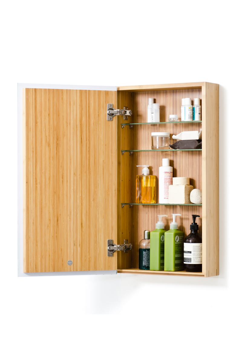 Bamboo Bathroom Cabinet with Mirror | Wireworks Arena | Woodfurniture.com