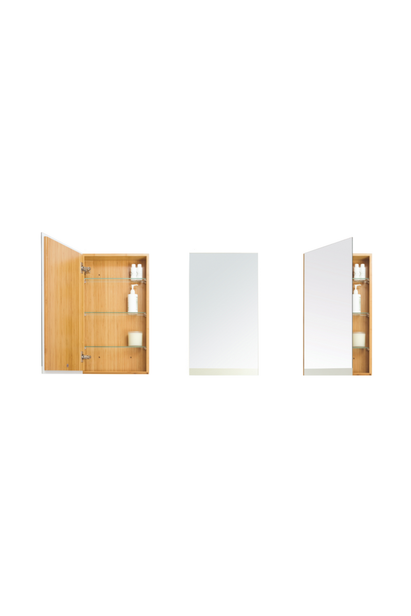 Bamboo Bathroom Cabinet with Mirror | Wireworks Arena | Woodfurniture.com