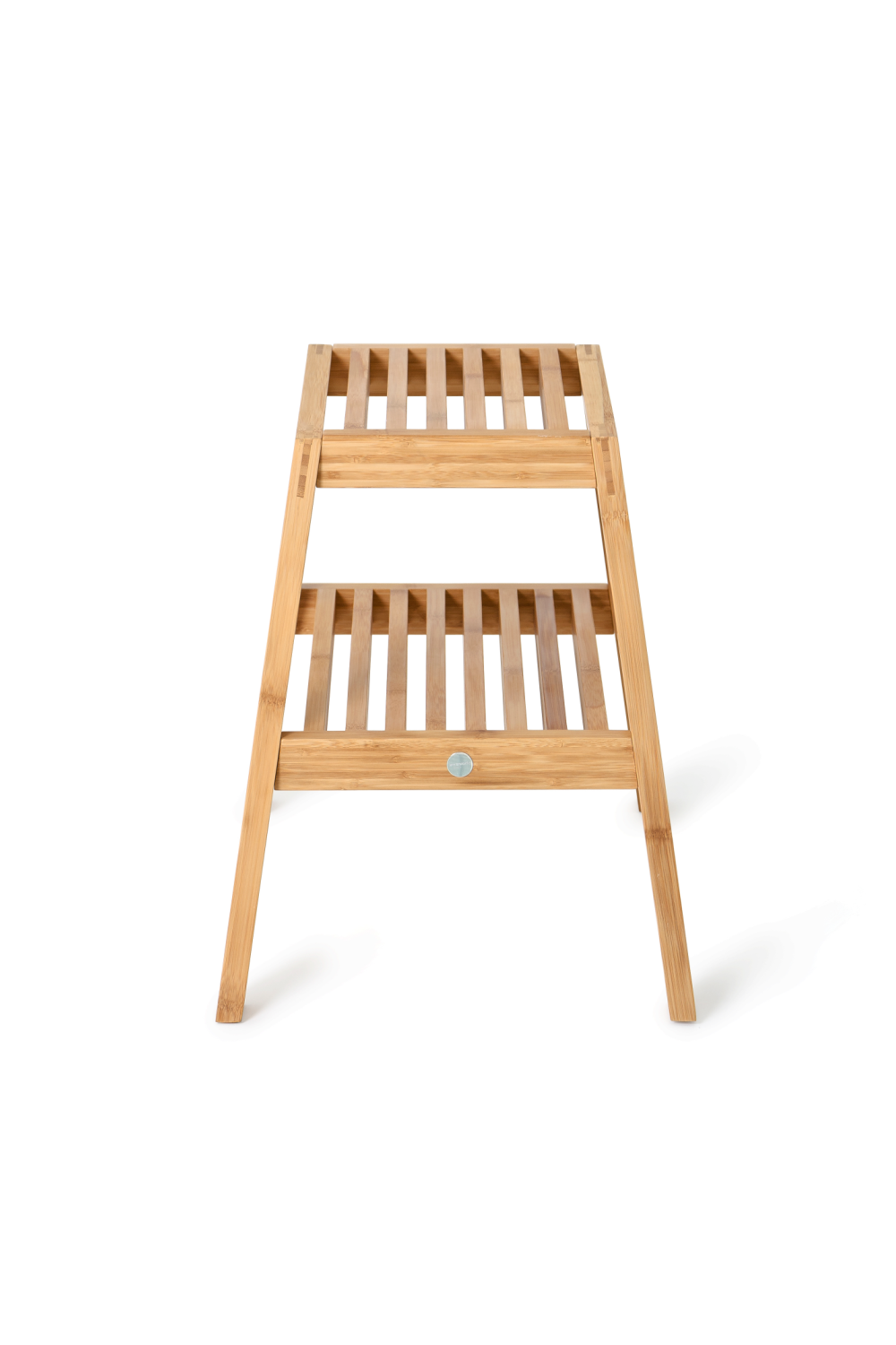 2-Level Bamboo Step Stool | Wireworks Slatted | Woodfurniture.com