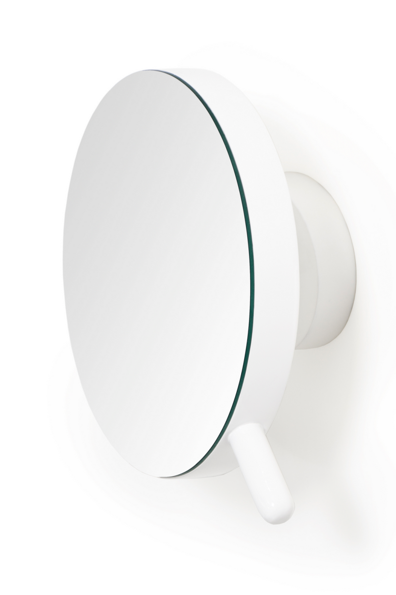 White Wall Magnifying Vanity Mirror | Wireworks | Woodfurniture.com