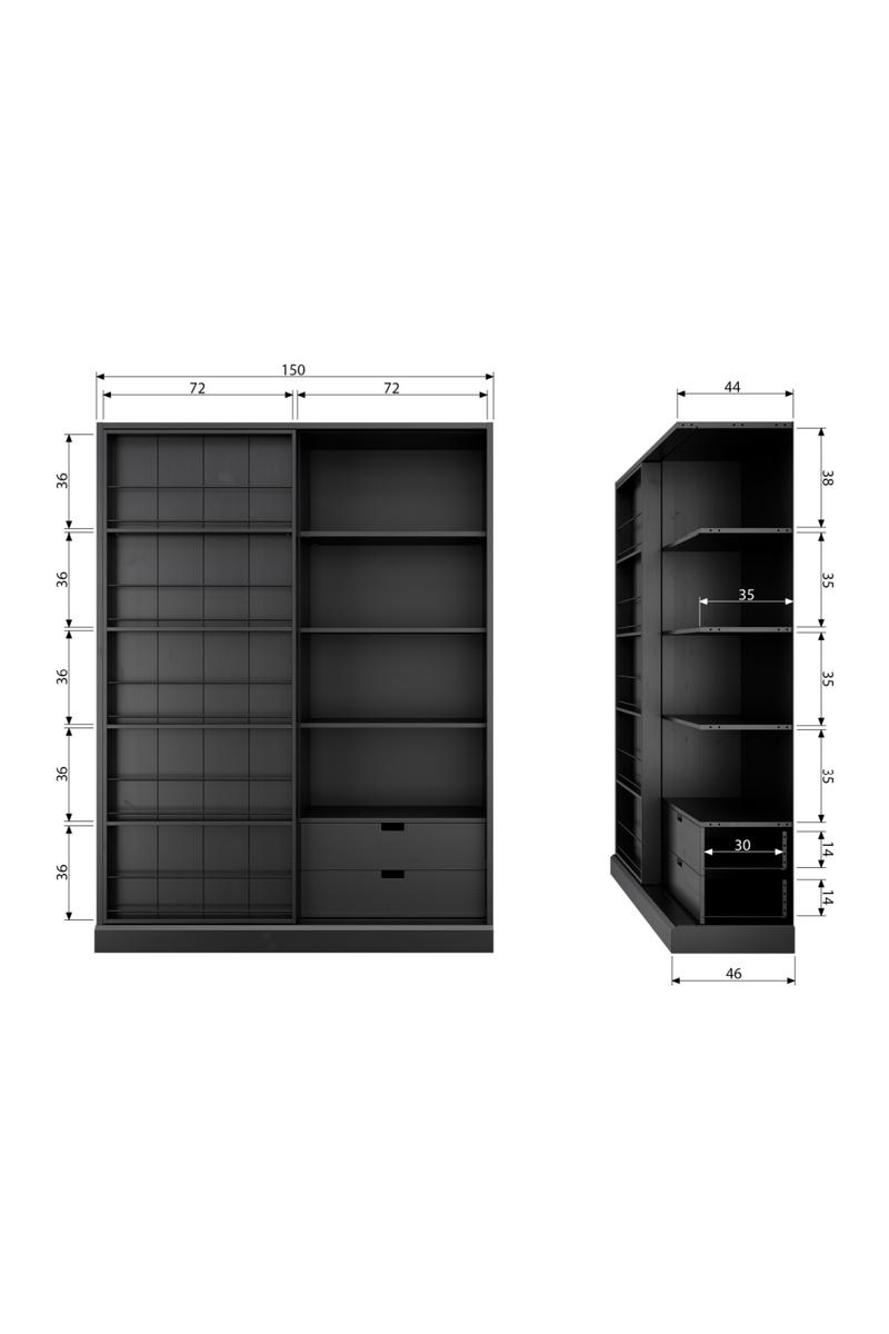Black Pine Sliding Door Cabinet | Woood Swing | Dutchfurniture.com