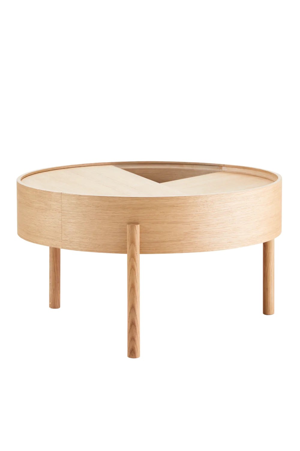 Contemporary Round Coffee Table M | WOUD Arc | Woodfurniture.com