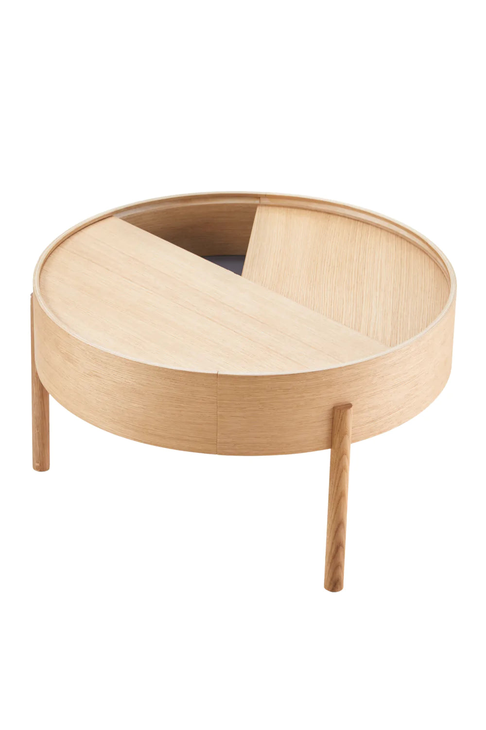 Contemporary Round Coffee Table M | WOUD Arc | Woodfurniture.com