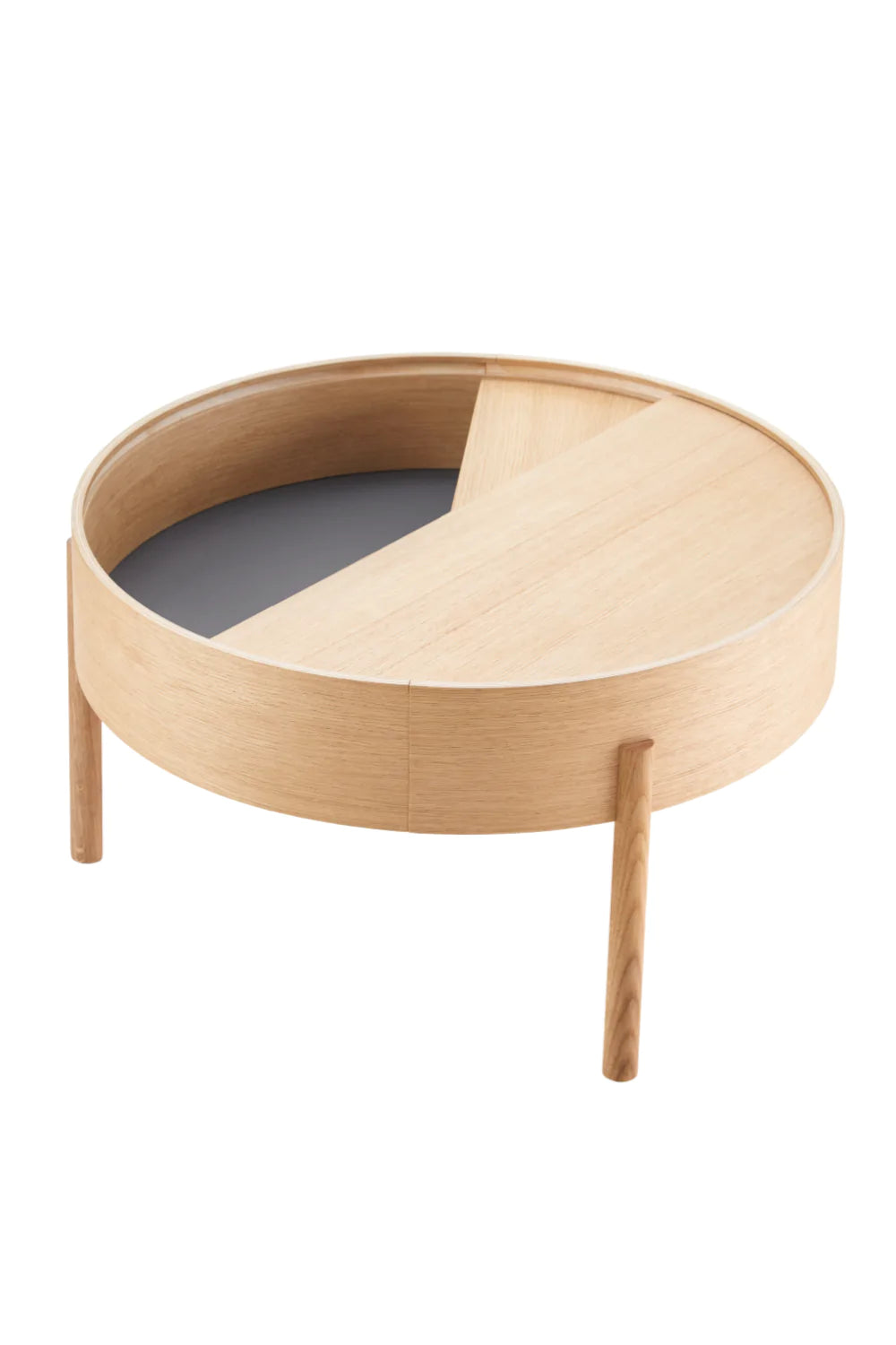 Contemporary Round Coffee Table M | WOUD Arc | Woodfurniture.com