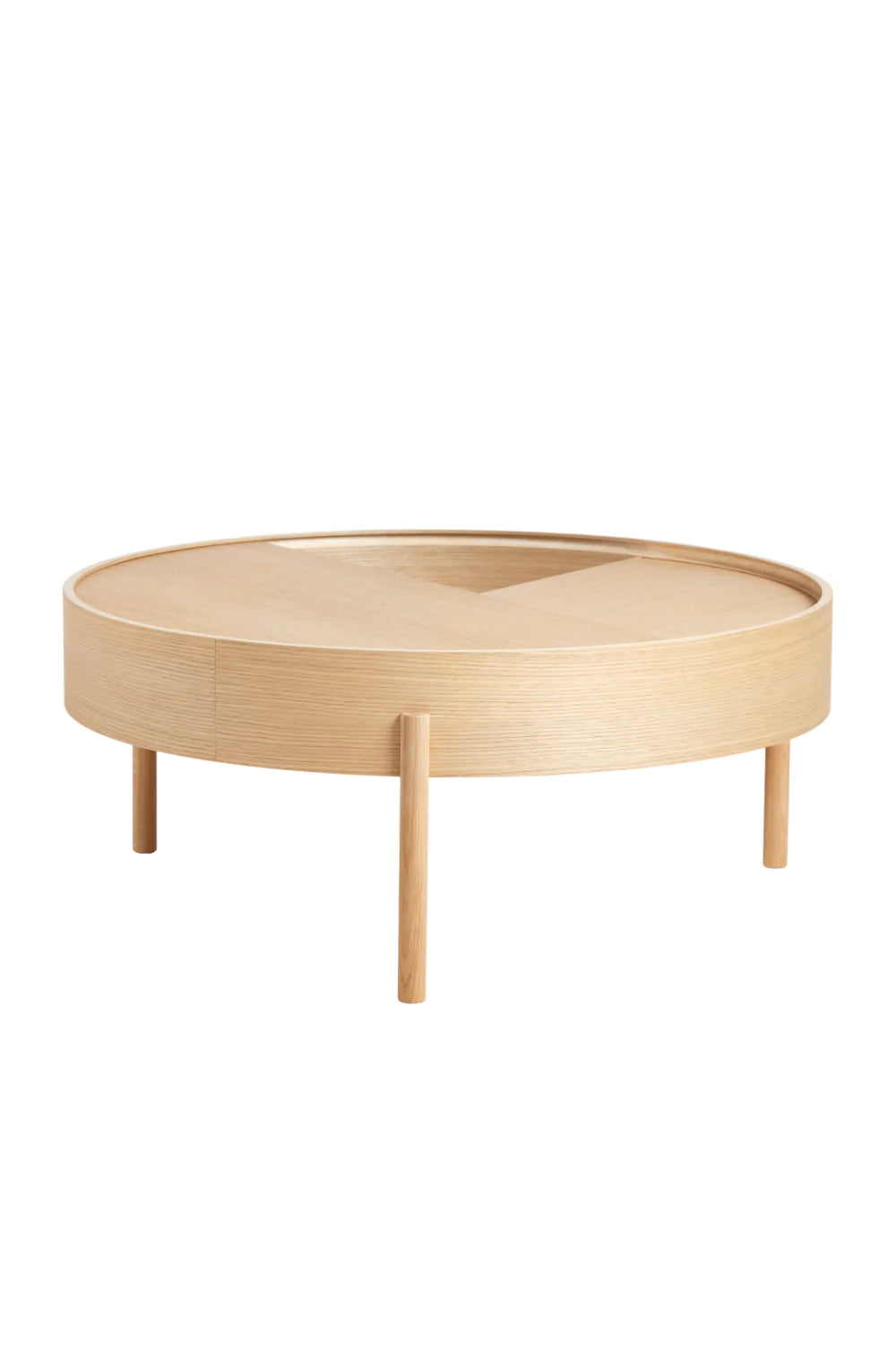 Contemporary Round Coffee Table L | WOUD Arc | Woodfurniture.com