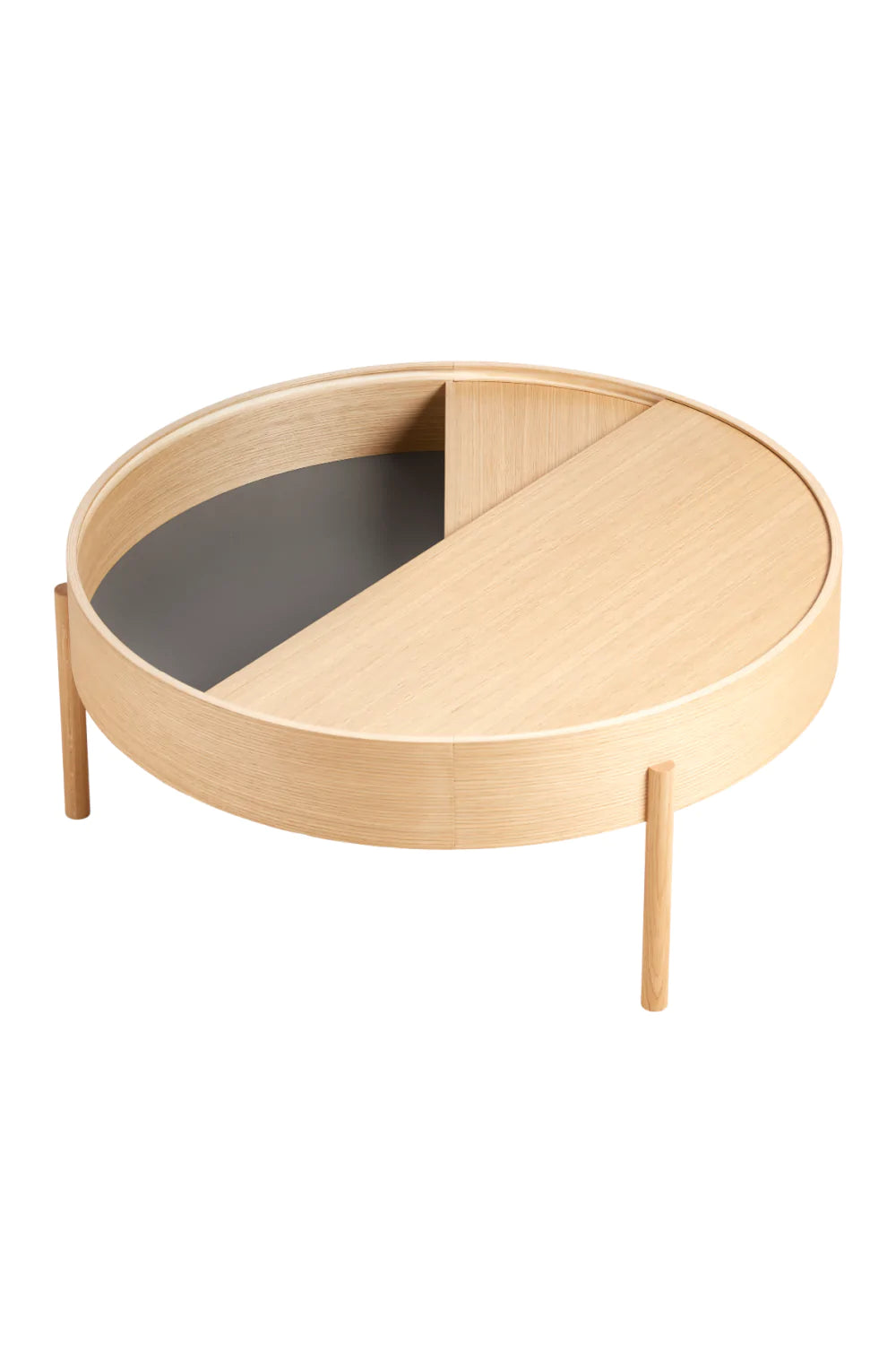 Contemporary Round Coffee Table L | WOUD Arc | Woodfurniture.com