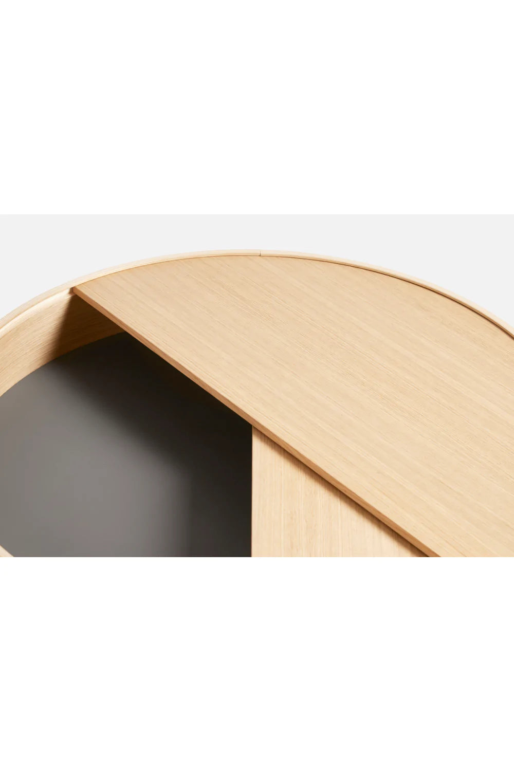 Contemporary Round Coffee Table L | WOUD Arc | Woodfurniture.com