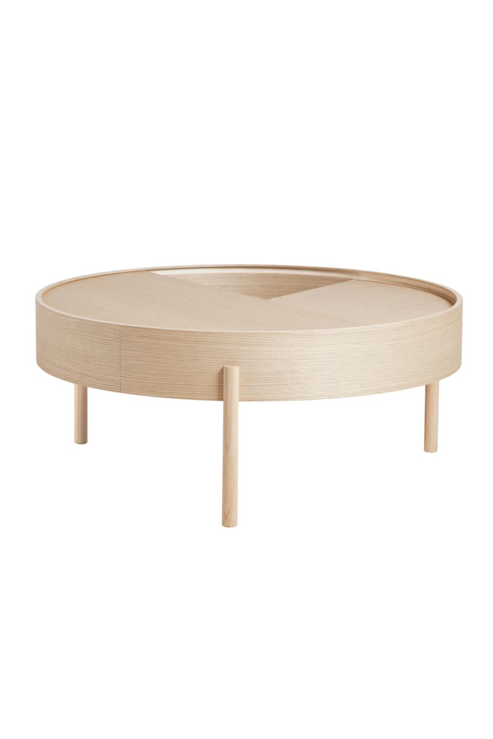 Contemporary Round Coffee Table L | WOUD Arc | Woodfurniture.com