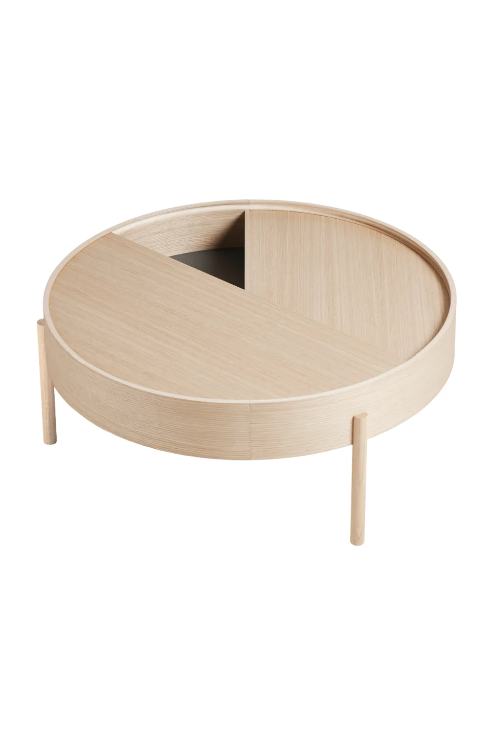 Contemporary Round Coffee Table L | WOUD Arc | Woodfurniture.com