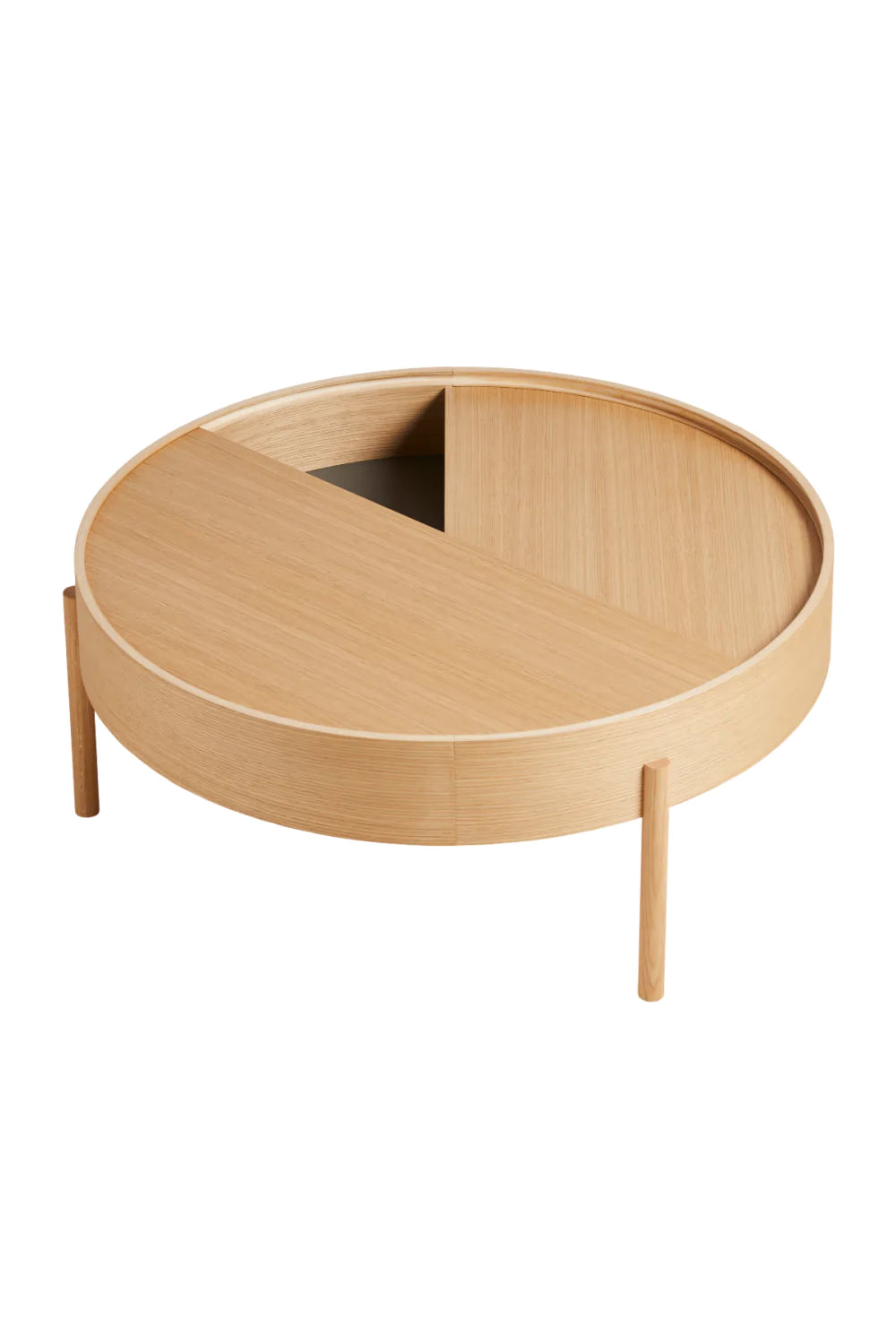 Contemporary Round Coffee Table L | WOUD Arc | Woodfurniture.com